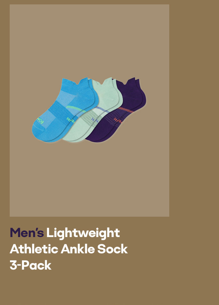 Men's Lightweight Athletic Ankle Sock 3-Pack